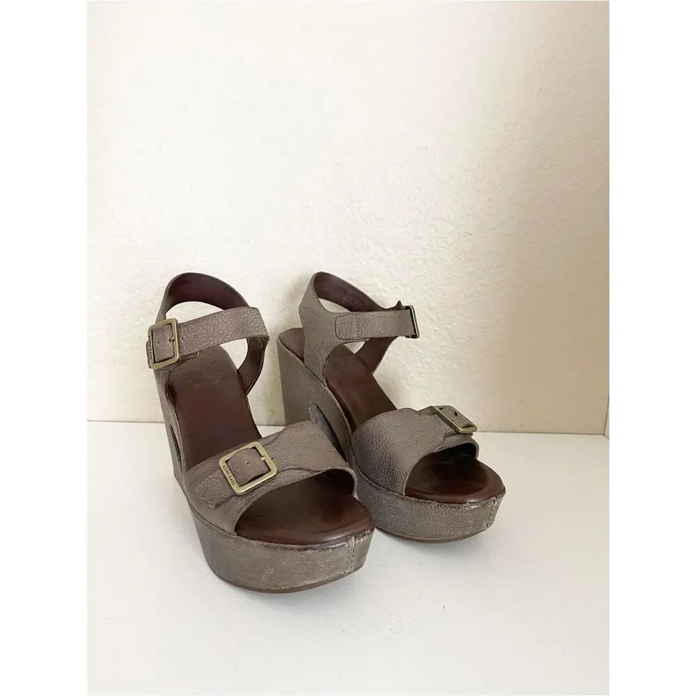 Kork-Ease Kenora Platform Sandals in gray brown